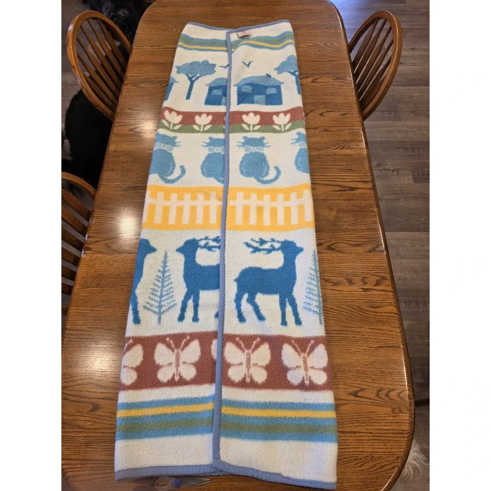 Reygers Reversible Throw 70's  Vintage Cabin Cottagecore Farmhouse Scandi Greece